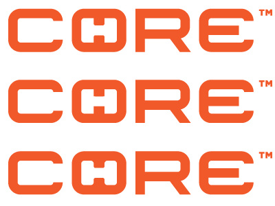 H CORE logo typography