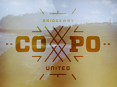 CoPo United logo texture typography vintage