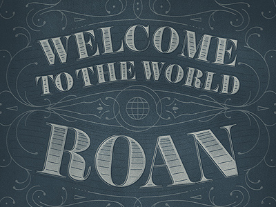 Welcome To The World texture typography vintage