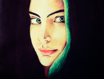 The girl with green eye