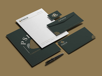 Psilo Branding brand brandidentity branding design gold graphicdesign illustration logo typography vector