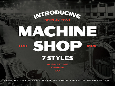 Machine Shop Display Font