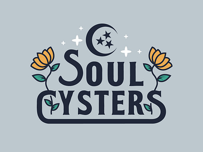 Soul Cysters Logo blue brandidentity flower gold graphdesign illistration logo nashville teal tn