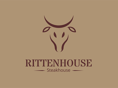 Logo steakhouse ai design illustration logo typography
