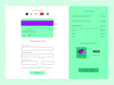 Credit Card Checkout brazil credit card checkout dailyui 002 dailyuichallenge design figma first design first post minimal portuguese ui web