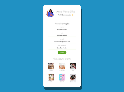 Profile - Daily UI 006 brazil daily ui dailyui dailyui006 dailyuichallenge design figma profile page sweets user profile