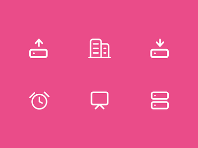 Icons about internet of things and workspaces