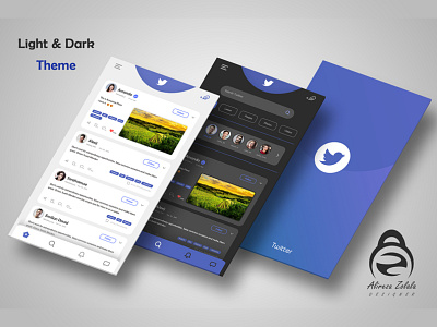 Redesign Twitter app app dark theme design designs graphic design mobile design mobile ui redesign twitter ui ux webdesign
