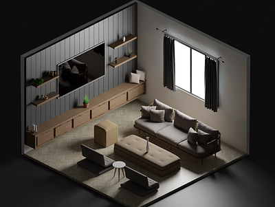 3D room design 3d 3ddesign 3dmodeling blender graphic design modeling