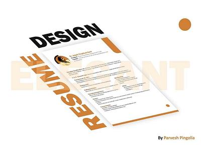 Resume in Brown design graphic design resume resume design