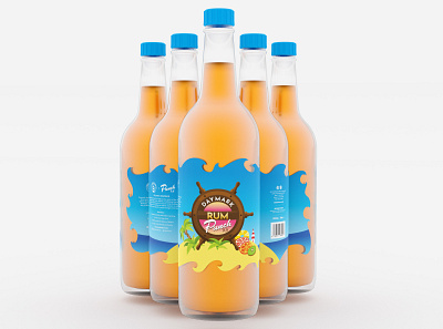 Daymark Rum Punch alchohol alcohol beach drink food and beverage food and drinks illustration island label label design labelling packaging packaging design punch rum summer