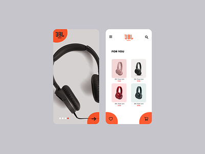 JBL App UI Concept app app design branding design figma minimal mobile mobile ui ui ux