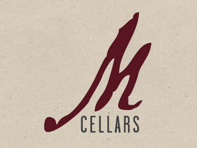 Mcellar design logo typography wine winery