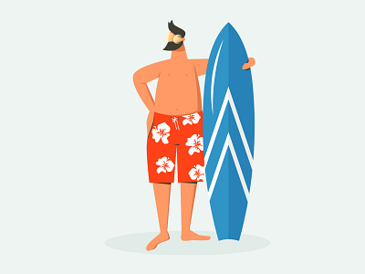 active summer active beach board california design hawaii hobby illustration man people sea sport summer surf surfer tourist vacation vector