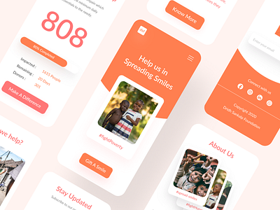 Dridh Sankalp Foundation design figma flat minimal ui ux webdesign