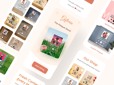 Gifteria - The Plaque Store figma flat gift minimal ui ux webdesign