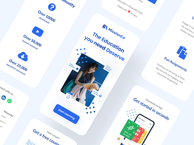 Missioned - The Learning Platform design figma flat minimal ui ux webdesign