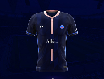 PSG Jersey Concept accor blue brand branding club design eiffel enjoy football logo nike paris pink psg soccer tower