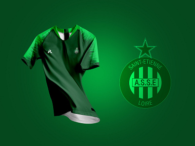 Saint Etienne Football Club ball branding club concept coq design football geoffroy green guichard jersey logo mockup sport