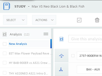 Analysis Workspace analysis app complex dashboard data form information interactive table ui ux