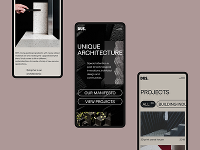 Architectural Studio architects architectural bureau architectural studio bureau design homepage mobile ui web