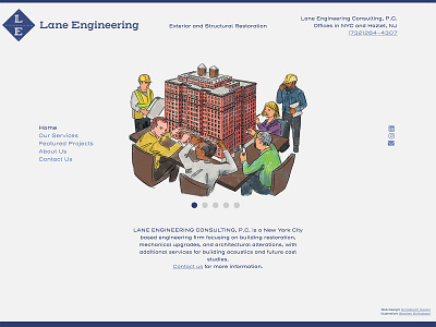 Lane Engineering Website Illustrations branding business identity design digitaldrawing illustration ipad pro ipad pro art ipad procreate logo web design