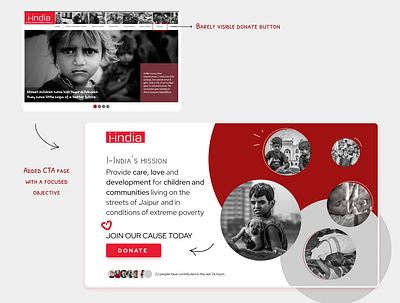 Designed a CTA for an NGO Website calltoaction cta ngo ui ux webpage