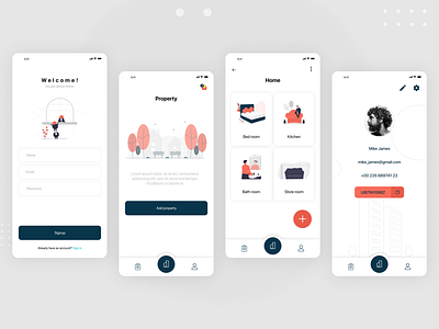 Home management UX ui ux