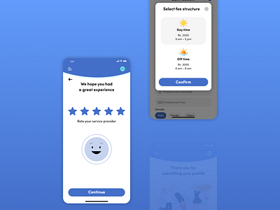 Appoint and rate design rating schedule ui ux