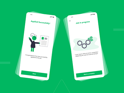 Local Jobs App design job progress ui ux