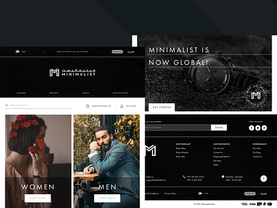 Minimalist Brand Landing Page branding design minimalist ui ux