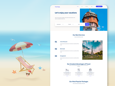 Travel Agency design recreation travel ui ux vacations