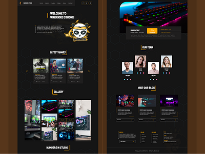 Gaming Studio Landing Page design gaming studio ui ux