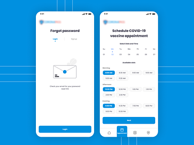 COVID-19 Facility App covid 19 design scheduling ui ux