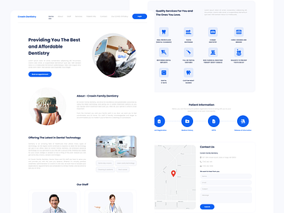Dentistry Landing page clinic booking dentistry design ui ux