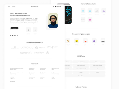 Software engineer landing page