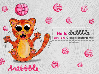 Hello dribbble [pastel oil] 25/05/2020 hand drawn hellodribbble illustration oleopastel