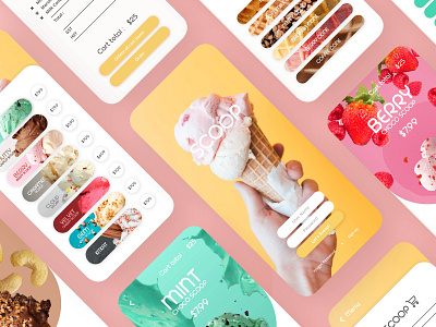 Scoop! app design ice cream icecream ui ux