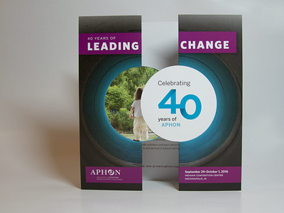 Creative Fold Die-Cut Brochure - APHON's 40th Anniversary