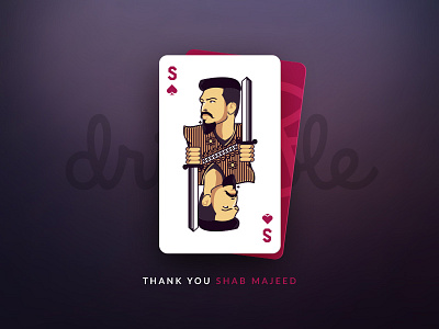 Thank you Shab :) clean debut dribbble first shot flat hello invitation invite like play playing card thankyou