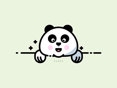 Wonder Panda ! animal baby black cute icon panda sign ui white