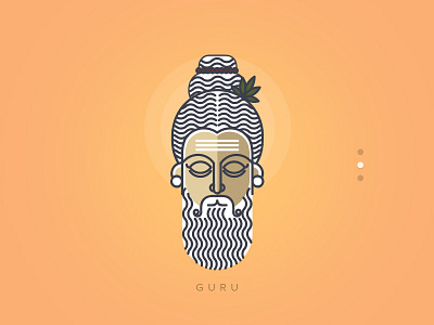 Guru android clean dribbble find flat guru icon india place trip yoga
