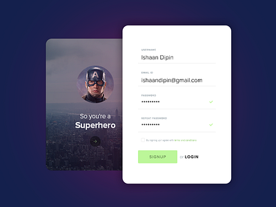 Daily UI :: Day 001 Sign Up