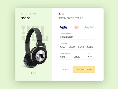 Daily UI :: Day 002 Credit Card Checkout