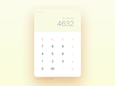 Daily UI :: Day 004 Calculator 004 calculator challenge clean daily dailyui dailyui4 minimal ui ux webpage