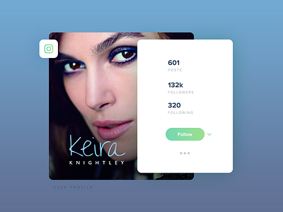 Daily UI :: Day 006 User Profile 006 challenge clean daily dailyui dailyui6 instagram minimal profile ui userprofile