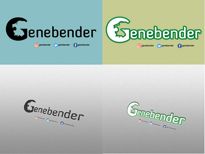 Genebender logo design illustration illustrator logo minimal negative space logo typography vector work