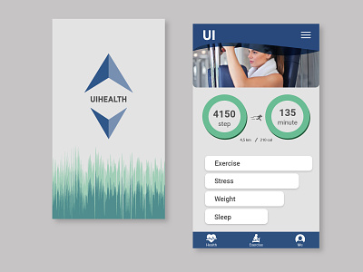 UIhealth mobile design app illustration minimal ui ux web