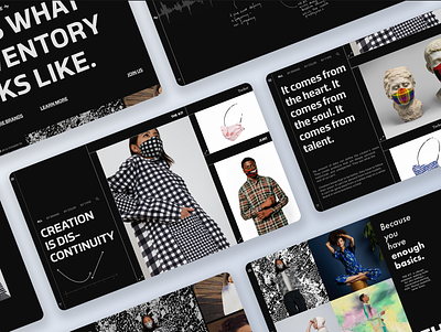 beRESONANT | Site Mockups 🛒 brand clothes creators dark theme design designers desktop ecommerce fashion gallery marketplace mobile products shopping store web website