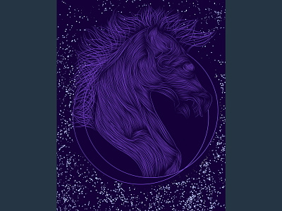horse art design graphic design illustration illustrator logo minimal space ui ux vector